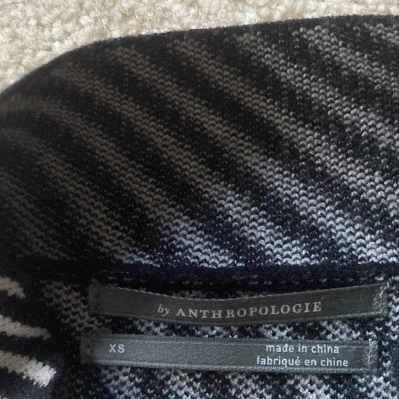 Fun long sleeve sweater. Polka dots on front. Stripes on back. - Picture 3 of 3